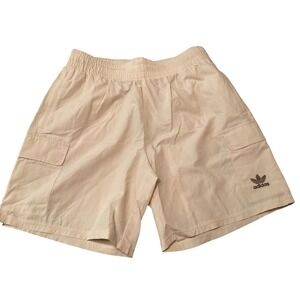 Adidas Originals Mens ESS WVN Cargo Shorts Wonder White Beige JP4784 Size M NEW